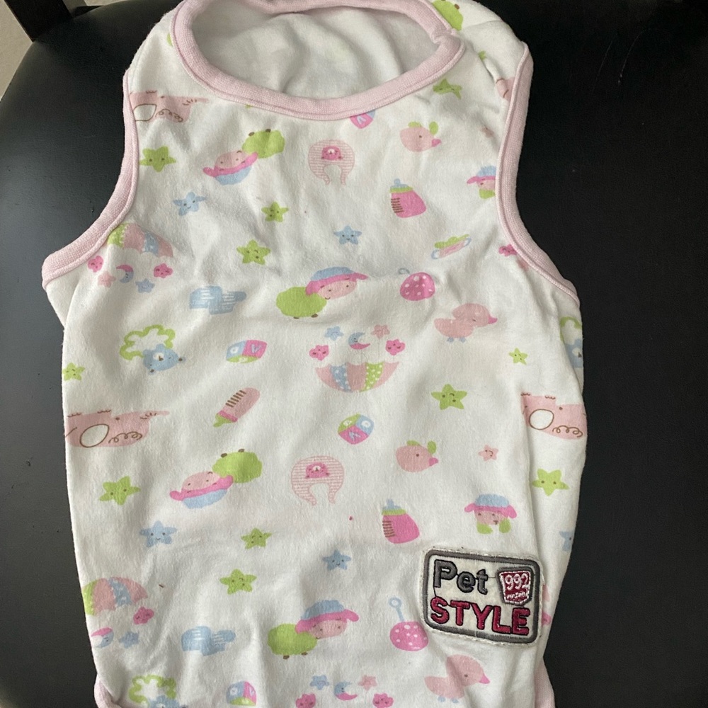 Dog summer clothes dog T-shirt Cute pink candy pet t-shirt puppy clothes